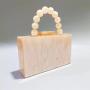 Custom Fashion Party Wedding Beaded Strap Acrylic Evening Bag Clutch Purse For Lady Women
