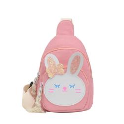 KBW016 Wholesale 2023 New Cute Children Bunny Canvas Bag High Quality Chest Package Messenger Bag Shoulder Bag