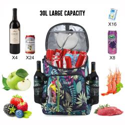 LOVEVOOK Custom Recycled RPET Work Lunch Travel Beach Camping Hiking Soft Insulated Leak Proof 30L picnic cooler backpack Bag