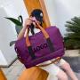Custom Logo ISO BSCI Factory Durable Waterproof Hand Carry Foldable Gym Duffel Sports Bag With Shoe Compartment