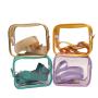 Keymay Free Sample 2024 China Wholesale Cosmetic Pvc Transparent Shoulder Crossbody Bag Clear Stadium Bag Women's Messenger Bags