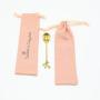 Luxury Cotton Linen Drawstring Bag For Chopsticks Spoon Eyebrow Pencil Packaging Long Cotton Linen Jewelry Pouch