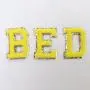 Keymay High Quality 11 Colors Cream embroidery A-Z 26 Alphabet Chenille Patches Self Adhesive Letters Chenille Letters Stickers