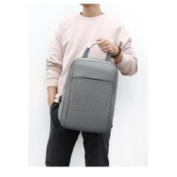 HR006 Unisex Solid Color Laptop Backpack USB Charging Oxford Polyester Shoulder Bag Portable Lightweight Universal Computer Bag