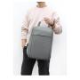 HR006 Unisex Solid Color Laptop Backpack USB Charging Oxford Polyester Shoulder Bag Portable Lightweight Universal Computer Bag