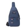 Custom Logo Earphone Hole Waterproof Sport Shoulder Sling Crossbody Men Chest Pack Bag Men Sling Bag Free Sample