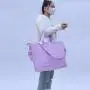 Keymay Fashion Women Shopping Bag Travel Shoulder Handbag with Pockets and Zipper Waterproof Nylon Tote Bag handbag ladies
