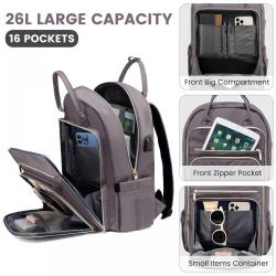 2023 New Style LOVEVOOK Custom Waterproof lightweight College School Nurse Daypack with USB Fashion Laptop Backpack for Women