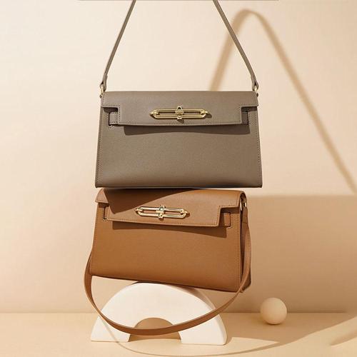 Wholesale OEM ODM Pu Leather Womens  Crossbody Bags Elegant Luxury Message Bags Fashion Lock Custom Logo Ladies Shoulder Bags