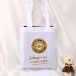 Custom Logo Printed Reusable White Cotton Tote Bag Fashion Cute Women Travel Muslin Cotton Handle Shopping Bag