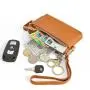 Custom Brand Designer Leather Wallets Soft PU Leather Clutch Wallet with Wrist Strap