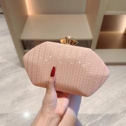 New fashion square shaped bag women shoulder crossbody chain bags ladies pink evening clutch bag