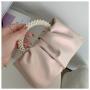 HR104 New Fashion Simple Women's Handbag For Banquet PU Beading Folded Cloud Small Square Bag Elegant Portable Crossbody Bag