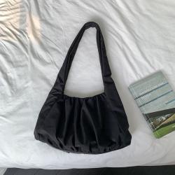 New product Fashion pleat design shoulder bags for women luxury handbags for women large capacity soft Nylon bag