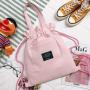 Korean Style Simple Multifunctional Women's Backpack Wholesale Shopping Bag Creative Bunched Canvas Drawstring Shoulder Bag