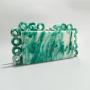 New Fashion Circle Ladies Clutches Wedding Hand Bag Bridal Handbag Metal Chain Ring Designer Acrylic Clutch Evening Bags