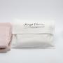 Super Soft Brushed Cotton Twill Cosmetic Envelope Gift Bag With Ribbon Custom Makeup Packaging Envelope Pouch