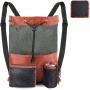 Gelory Nylon Beach Backpack Bag For Women Men Gym Backpack Drawstring Mesh Bag For Sports Dance Travel
