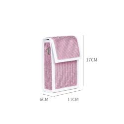 Beading Shiny Women's Cross Body Bag Stylish For Girls Mobile Phone Shoulder Bag Customized Logo 2023