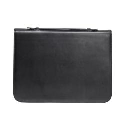 Wholesale products china customized A4 A5 document folder black PU leather planner business notebook portfolio for promotion