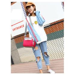 HR477 Unisex Single Shoulder Bag New Fashion Sandwich Zipper Pocket Crossbody Bag Nylon Cloth Leisure Outdoor Sports Bag