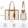 2022 Custom LOVEVOOK canvas office business handbags 15.6in shoulder bag fashion casual 2pcs laptop tote bag briefcase for women