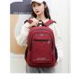 HR021-1 Unisex Solid Color Laptop Backpack Business Nylon College Shoulder Bag Portable Lightweight Universal Computer Schoolbag