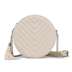 LOVEVOOK custom logo factory Crossbody Bags PU Leather bags with Tassel for Women girls Round small shoulder bags ladies Purses