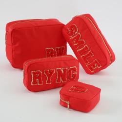 Keymay 18  Colors Low MOQ RTS Portable Waterproof Nylon Cosmetic Travel Bag Cases
