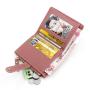 2024 New Arrival Pu Leather Short Card Holder Small Stone Pattern Coin Purse Zipper Mini Fold Wallet For Women