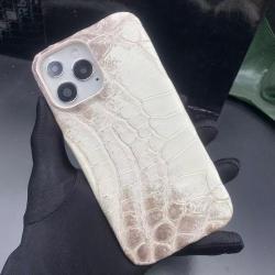 Custom Genuine Crocodile Leather Phones Case Customized Croco Croc Skin Protective Mobile Cover For Iphone 12 13 14 15 Pro Max