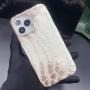 Custom Genuine Crocodile Leather Phones Case Customized Croco Croc Skin Protective Mobile Cover For Iphone 12 13 14 15 Pro Max