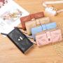 2024 new women's wallet skeleton leaves money clip wallet wallet Korean version of the two-fold zipper long card bag clutch bag