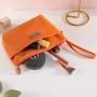 Gelory Portable Custom Logo Double Zipper Nylon Fabric Cosmetic Bag Zipper Fashion Toiletry Bag