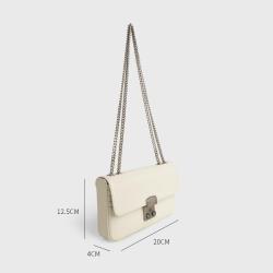 2024 Custom Pu Vegan Leather Women Chain Shoulder Bag Handbag Handles Luxury Leather Shoulder Crossbody For Ladies