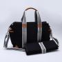Keymay Free Sample 2 Sets Large Capacity Function Nappy Bags Waterproof Mommy Canvas Tote Bag Portable Baby Diaper Bag