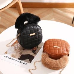 ladies handbag 2024 pu leather wholesale Korean women's shoulder crossbody bag fashion small round bag