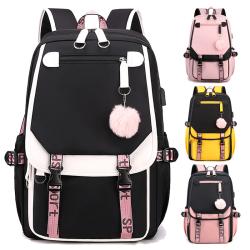 Multifunctional Teenage Oxford School Bags Backpack Junior High School Students Bookbag Outdoor Daypack With Usb Charge Port