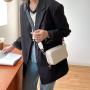Factory Wholesale Black Hard Square Bag Pouch Decorative Ribbon Messenger Woman Simple Hobo Bag Lady Crossbody Shoulder Bag