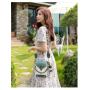 HR593 Women's One Shoulder Portable Small Bag Girls' Fashion Festival Gift Mini Phone Bag PU Fresh and Sweet Pendant Bucket Bag