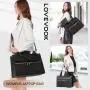 LOVEVOOK Leather Computer Briefcase Office Ladies Waterproof Shoulder Tote Handbag Large Capacity Business Laptop Bag for Women