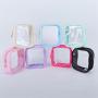 Keymay No MOQ 7 Colors Women Stadium Approved Pvc Toiletry Bag Transparent Pouches Travel Clear Zipper Cosmetic Bag