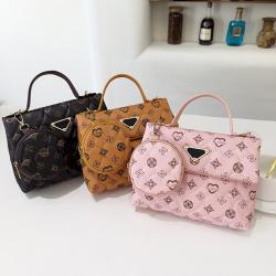 Printed Small Square Bags Women Handbags 2024 Ladies Crossbody Bag Women's Fashion Versatile Shoulder Bag Two Piece Set