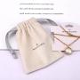 Wholesale Custom Logo Printed Flannel Velvet Pouch Drawstring Jewelry Display Perfume Gift Jewelry Velvet Bag