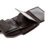 Large Capacity Full Grain Leather Foldover  Wallet With Coin Pocket For Men
