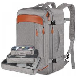 KBW744 Travel Backpack Personal Item Carry On Backpack with 3 Packing Cubes Airline Approved Water Resistant Luggage Laptop