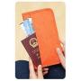 HR246 New Polyester Documents Package Travel Ticket Card Passport Storage Bag Pocket Change Key Receipt Folder Customized LOGO