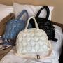 Wholesale Padded jacket shoulder bag filled with cotton large capacity handbag fold fashion women's crossbody bag