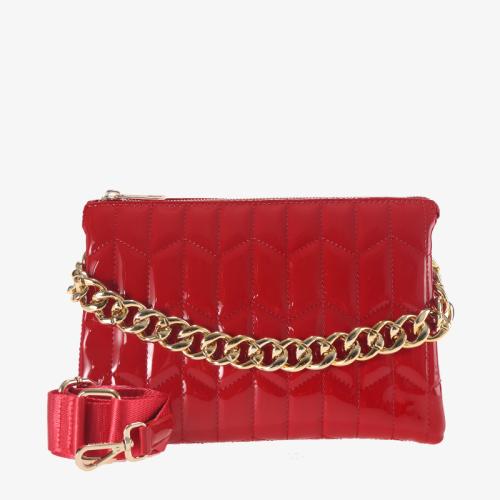 Susen Chrisbella 2022 bright PU leather chain decoration mobile phone shoulder cross body bag custom crossbody bag for women
