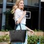 LOVEVOOK Quality Custom logo Stylish Office laptop Bag with Clutch Purses and Handbags Waterproof Woven Leather bag for Women